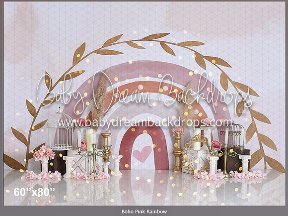 B8- Boho Pink Rainbow