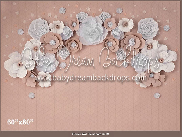 B55- Flower Wall Terracotta