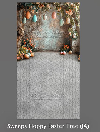 F12-  Hoppy Easter Tree 5x9 Sweep