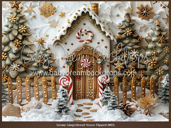 C26- Snowy Gingerbread House flipped